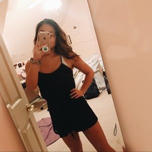 Cute Black Lace Tank Romper!